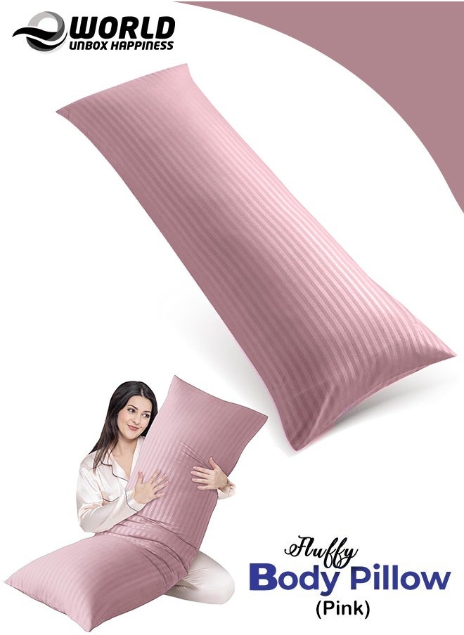 Eworld Premium Full Body Pillow for Adults, Ultra-Smooth Polyester Fiber, Breathable & Ideal for Side Sleepers, with Ultra-Soft Cotton Cover, Available in Multiple Colors, 20x54".  - Image 1