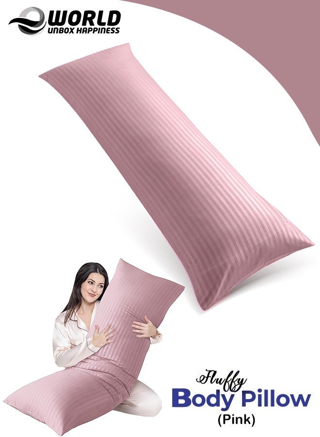 Eworld Premium Full Body Pillow for Adults, Ultra-Smooth Polyester Fiber, Breathable & Ideal for Side Sleepers, with Ultra-Soft Cotton Cover, Available in Multiple Colors, 120x45 cm - Image 2