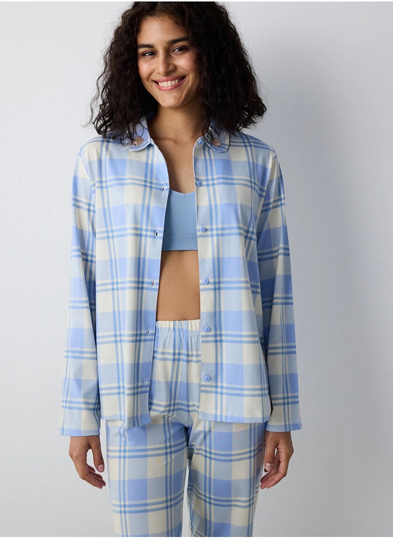 Happy Checked Shirt and Pant Pajama Set - pzsku/Z2215F0E5ACE3EAB6F4BCZ/45/_/1733843362/95c47d87-ab35-4148-8ae7-349aec854f3c