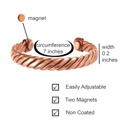 Touchstone NEW Indian Beautiful Workmanship Magnetic Healing Copper Peace Chakra Yoga Meditation Mantra Jewelry Bracelet For Women And Men. - Image 4