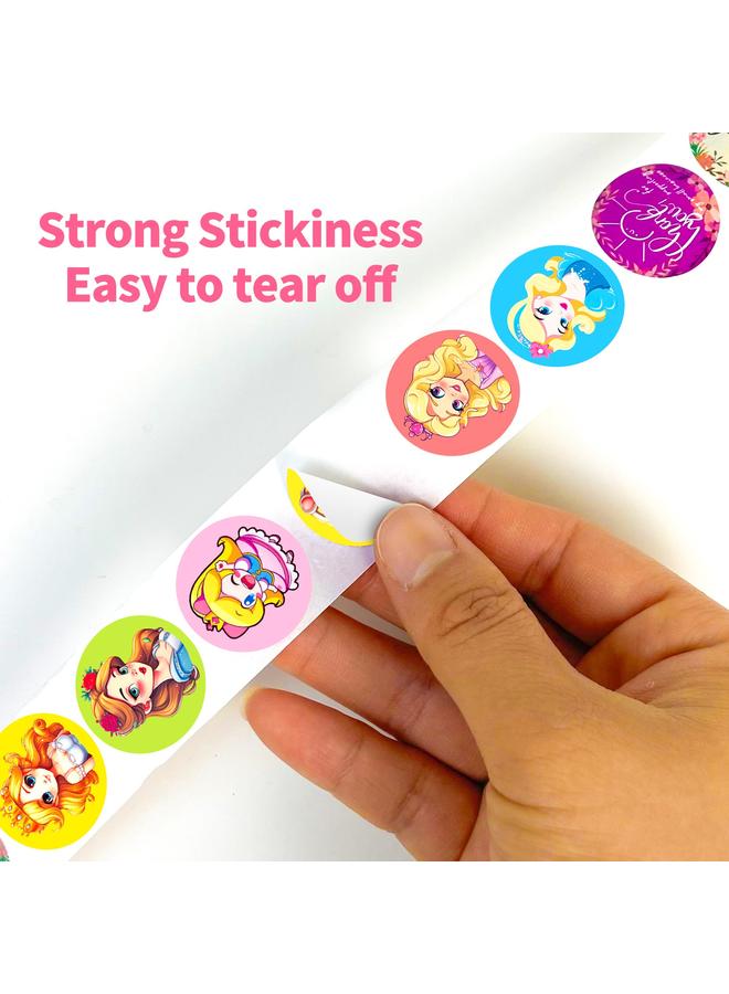Bluejw Selling 500 Sheets/rolls Cute Princess Girls Children Roll Stickers Kindergarten Sealed Hand Account Reward Stickers - Image 5
