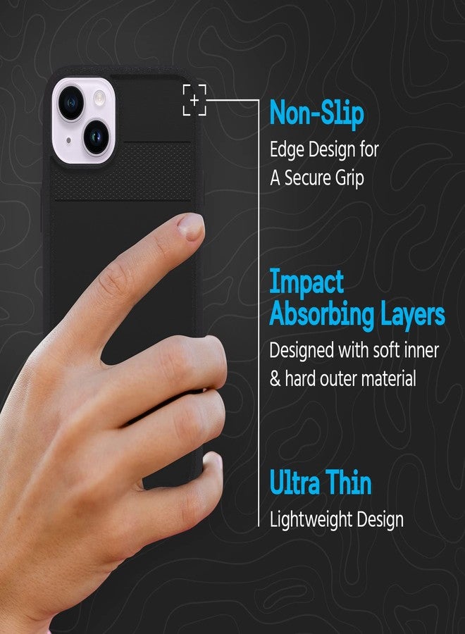 بيلكان بليكان - سلسلة بروتكتور - غطاء حماية متين متوافق مع الشحن المغناطيسي لهاتف آيفون 14 بلس (2022) مصمم ليناسب الجيب بشكل أنيق - حماية من السقوط من ارتفاع 15 قدمًا - أسود - Image 3