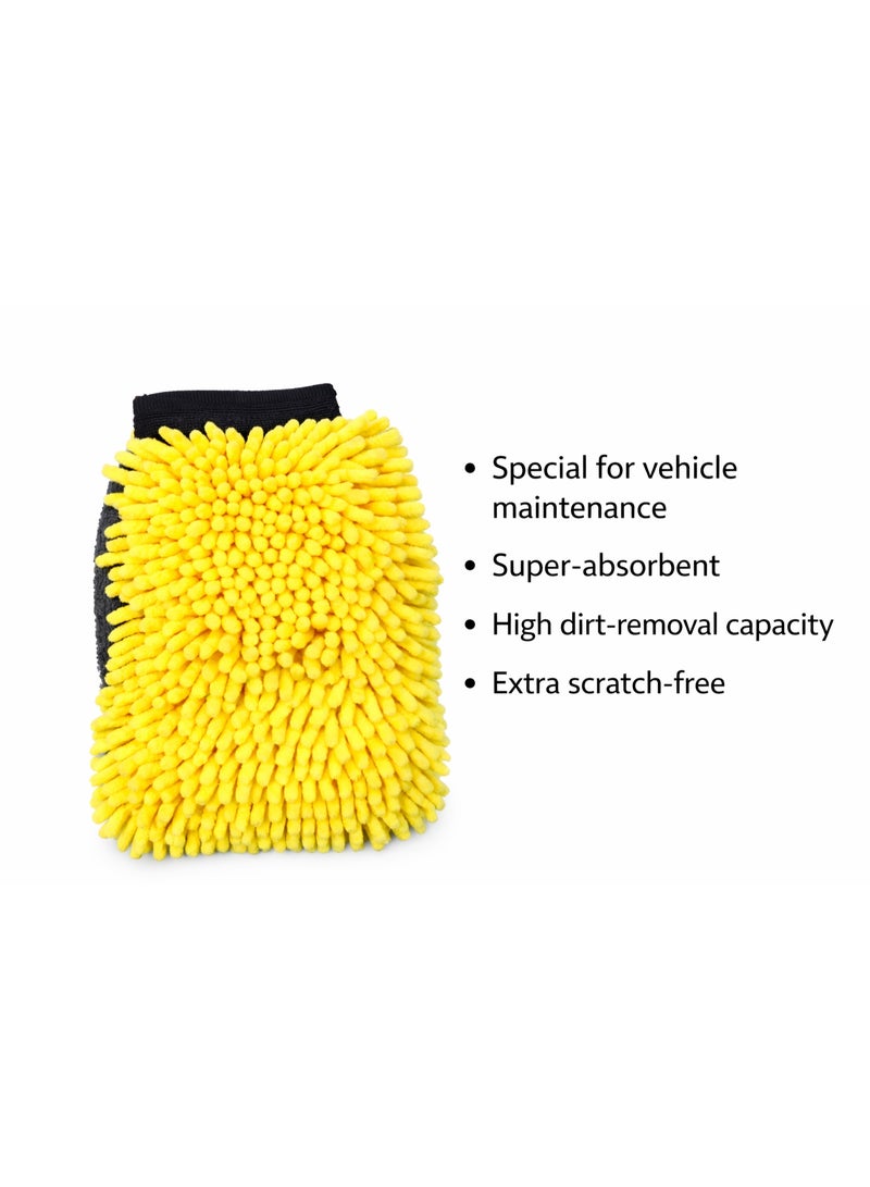 GETSUN Premium Microfiber Chenille Car Wash Mitt – Scratch-Free, Super Absorbent Dual-Sided Cleaning Glove for Car, Bike & Home Cleaning. - Image 5