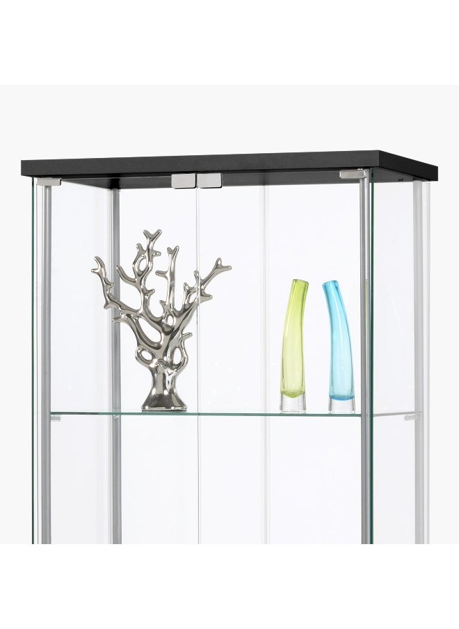 Home Box Dover Curio Cabinet with 2 Doors and 3 Shelf  - Image 3