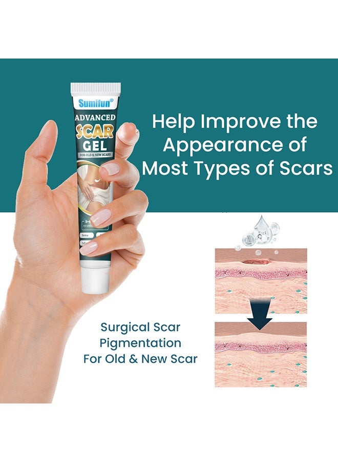 Sumifun Advanced Scar Gel For Old & New Scars, Scar Removal Gel, Advanced Scar Treatment Gel, Repair Mark Gel For Surgical Scars, Nourish Skin Cream, Acne Scars, Stretch Marks, Effective For Old And New Scarss, 20g - Image 5