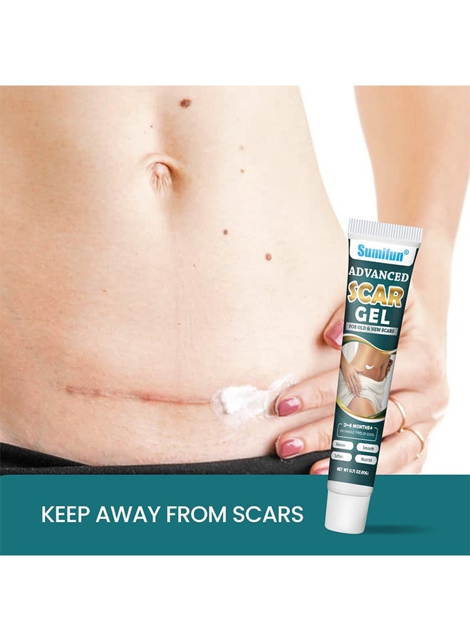 Sumifun Advanced Scar Gel For Old & New Scars, Scar Removal Gel, Advanced Scar Treatment Gel, Repair Mark Gel For Surgical Scars, Nourish Skin Cream, Acne Scars, Stretch Marks, Effective For Old And New Scarss, 20g - Image 2
