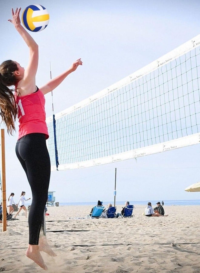 Volleyball Official Size 5 Volleyball Official Size Soft Surface Training Practice Indoor Outdoor Gift for Kids Come For Kids Youth Adult Yellow - Image 3