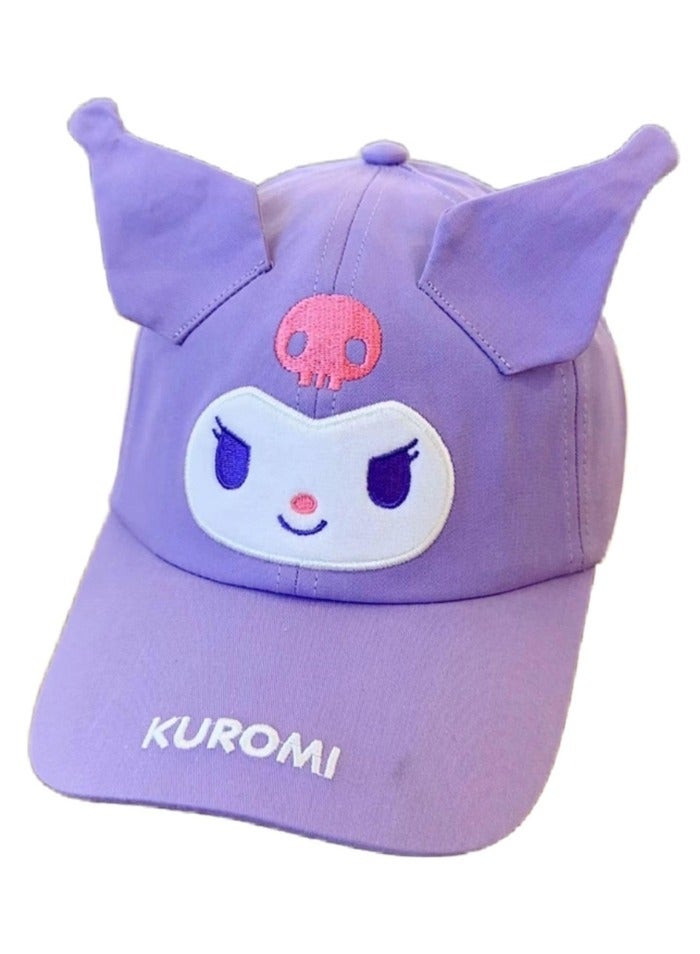 Sanrio Kuromi Cartoon adjustable Children Sun Cap Purple - Image 1