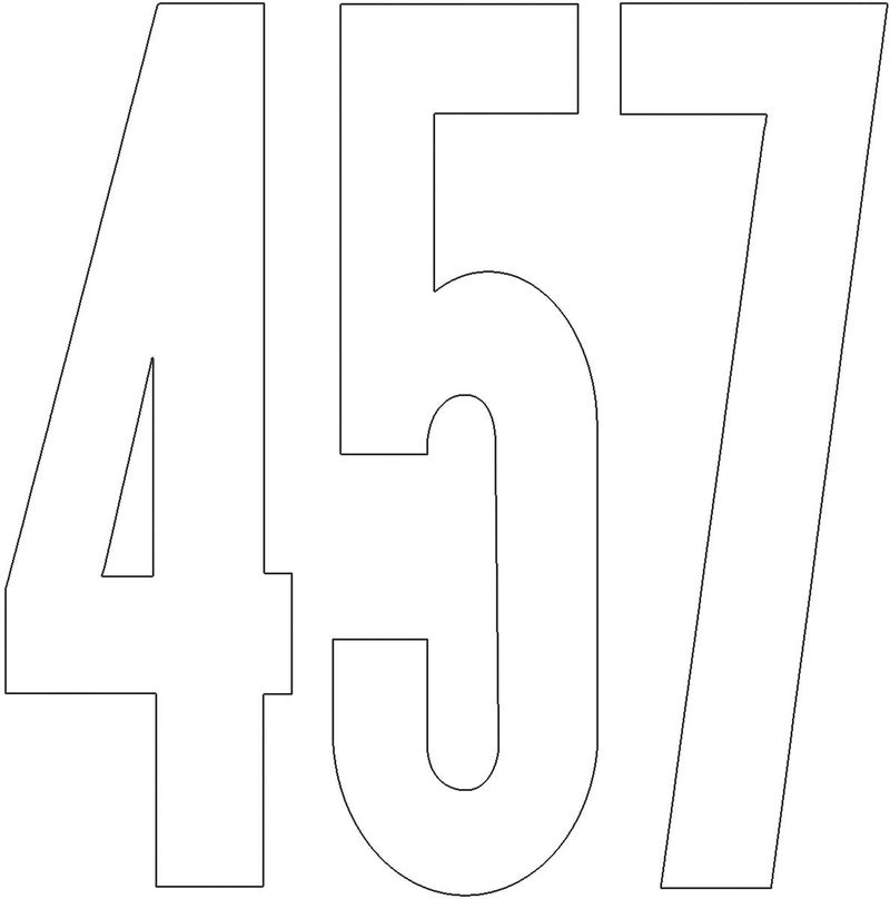 Duro Graphic Products Duro 4-inch Gothic Vinyl Numbers Set, White - Image 3