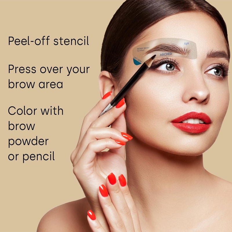 Fran Wilson Professional Instant Brows Arched Stencils - 6 Count - Image 5