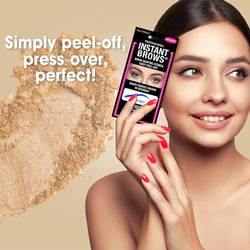 Fran Wilson Professional Instant Brows Arched Stencils - 6 Count - Image 3