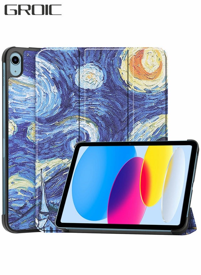 GROIC For iPad 10th Generation 10.9'' 2022  Case,Magnetic Cover with Auto Sleep/Wake Multi-Angle Stand,Lightweight PU Leather Hard Back Shockproof Shell with Wireless Charge Pen Slot - Image 1