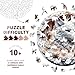 Purdicra Wooden Jigsaw Puzzles Wolf Wooden Puzzles for Adults with Unique Shape Adult Jigsaw Puzzle Birthday Gifts for Adults 85x85 100pcs - Image 4