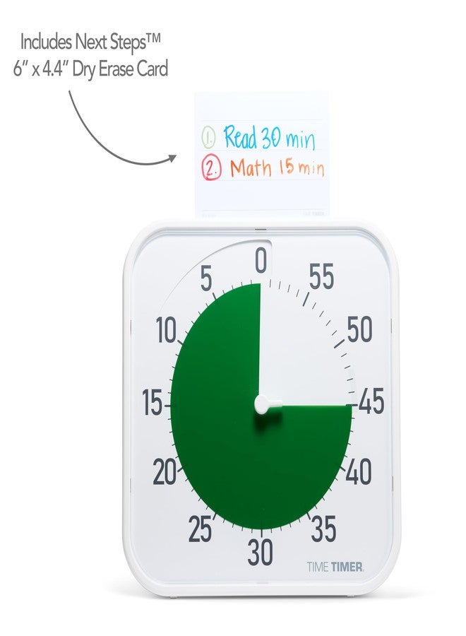 Time Timer Original 12" Visual Countdown Timer - Large 60-Minute Silent Classroom Visual Timer for SEL, Emotional Regulation, Focus, Calm Transitions, ADHD, Autism - (Green & White) - Image 2