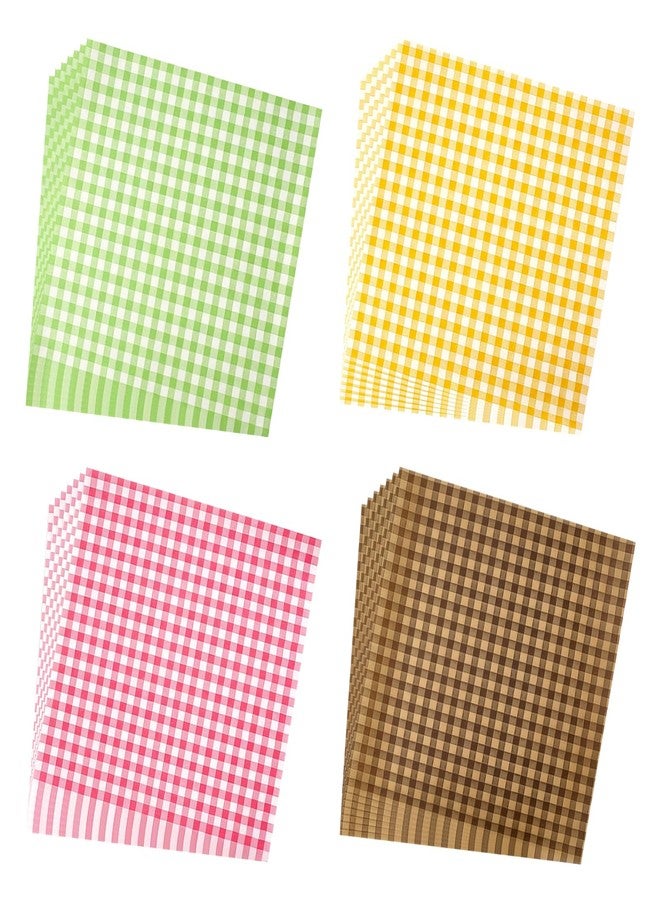 Avxdbr 100 Pack Wax Paper Sheets Checkered Food Basket Liners 8.6 x 8.6 Inch Greaseproof for Food Wrapping Sandwich Burger Wraps Picnic Party Baked Goods - Image 1
