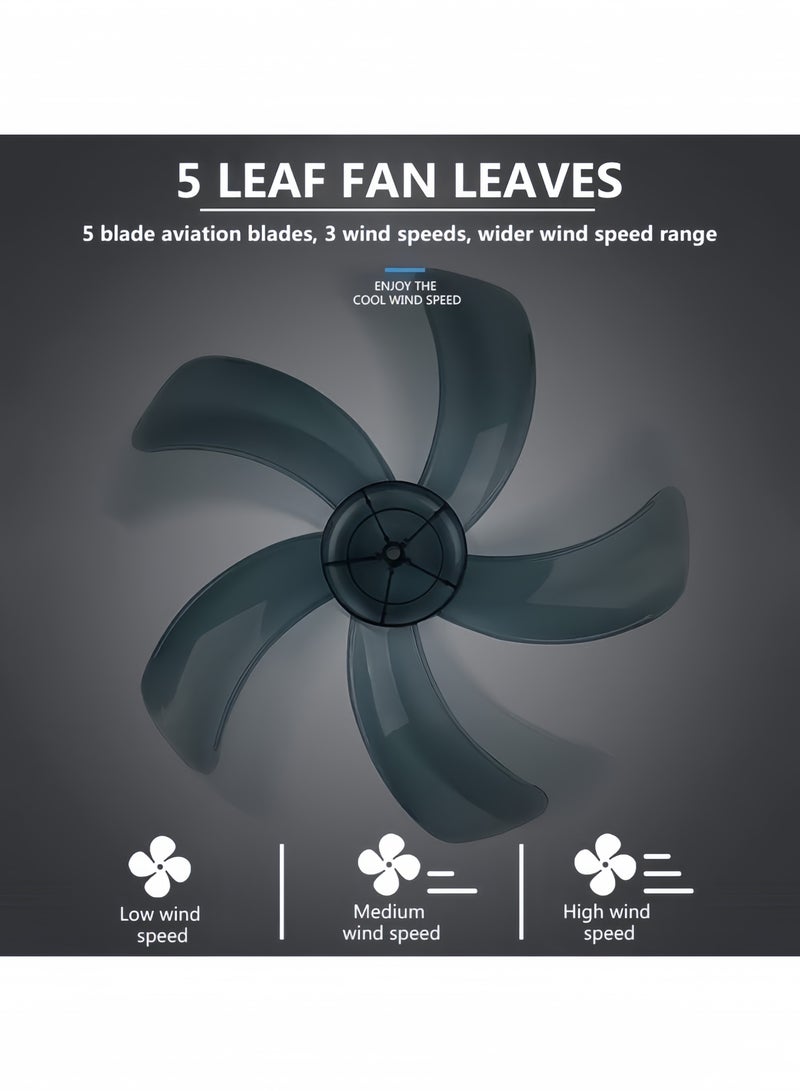 GGEROU Oscillating Wall Mount Fan,16 Inch 4000 CFM Industrial Wall Fan with 3 Speeds, Adjustable 45° Tilt and 70° Oscillation，Ideal for Home, Bedroom, Gym & Office, White  - Image 5