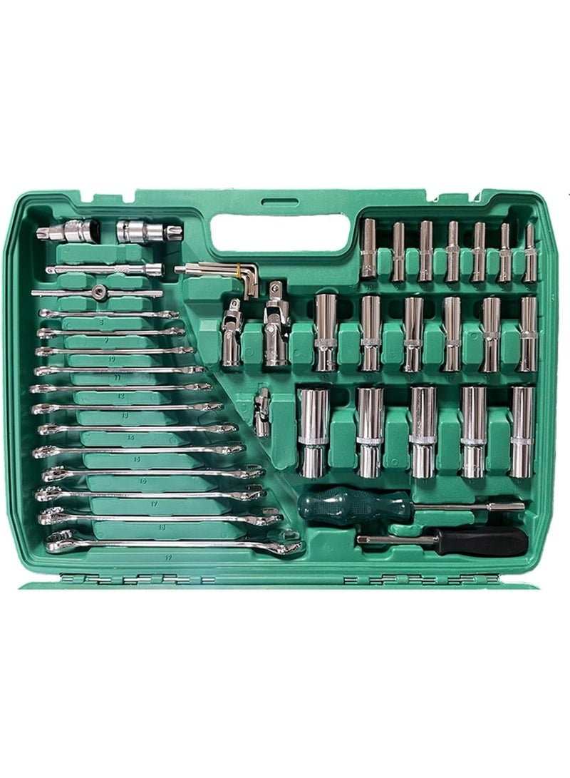 GGOOT 216pcs Combination Drill Bit Set with 72-Tooth, Socket Wrench Hardware Tool Chromium-Vanadium Steel Ratchet Wrench  - Image 2