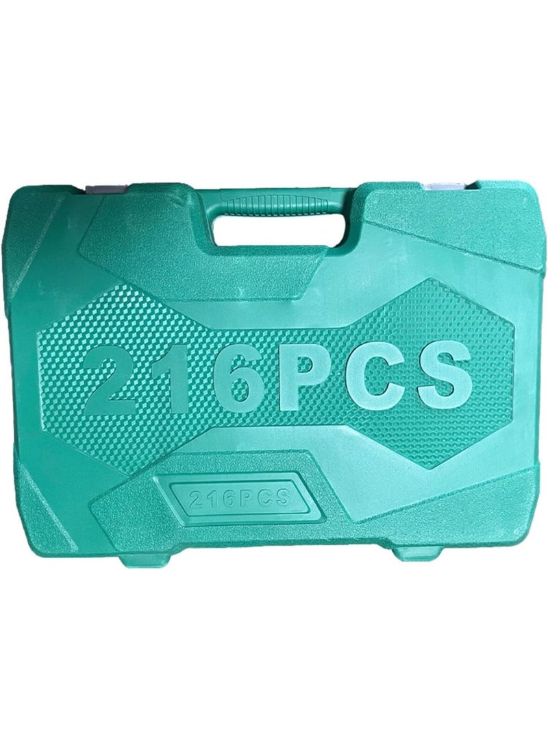 GGOOT 216pcs Combination Drill Bit Set with 72-Tooth, Socket Wrench Hardware Tool Chromium-Vanadium Steel Ratchet Wrench  - Image 5