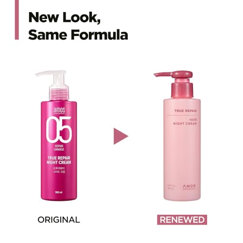 AMOS PROFESSIONAL True Repair Hair Night Cream 60 fl oz KBeauty Overnight Hair Primer LeaveIn Conditioner Hydrating Deep Conditioning for Dry Damaged Hair - Image 3