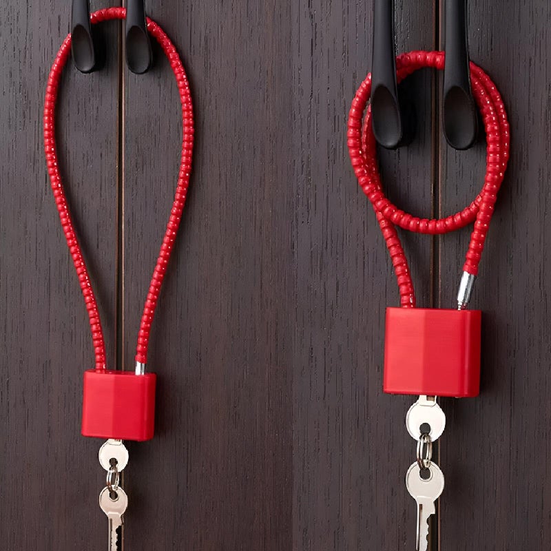 Luggage Lock - Secure Multi-Color Cable Lock with Combination and Key Options, Designed for Travelers to Protect Suitcases, Backpacks, and Personal Items During Transit (piece-1) - Image 5