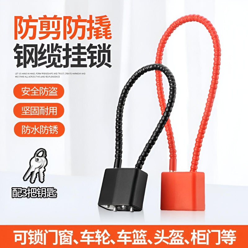 Luggage Lock - Secure Multi-Color Cable Lock with Combination and Key Options, Designed for Travelers to Protect Suitcases, Backpacks, and Personal Items During Transit (piece-1) - Image 4