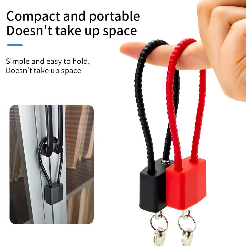 Luggage Lock - Secure Multi-Color Cable Lock with Combination and Key Options, Designed for Travelers to Protect Suitcases, Backpacks, and Personal Items During Transit (piece-1) - Image 2