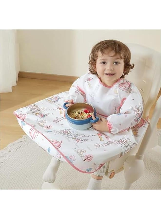 Gonice Baby Weaning Bibs, Waterproof Anti Dirty Feeding Bib for Babies Eating, High Chair Shirt Bib for Baby Weaning Supplies,Easy to Clean,for Baby 6-36 Months - Image 2