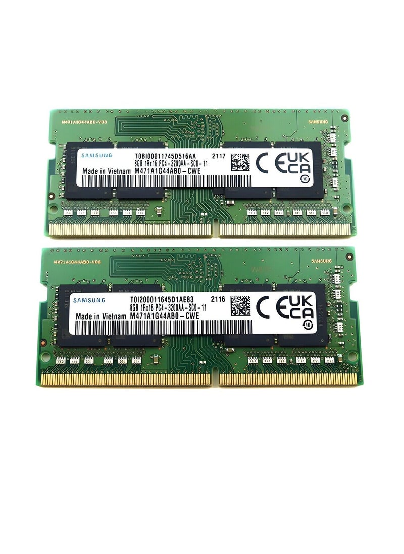 Generic 2 Pice Samsung DDR4 RAM 8GB Green - M471A1K43EB1-CWE for PC & Laptop  - Image 1