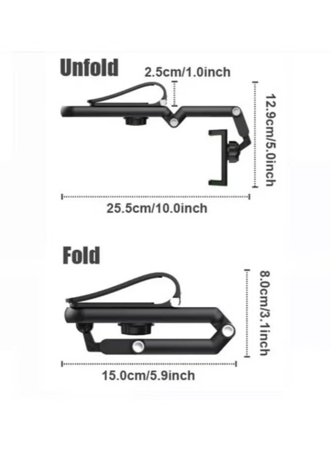 TIGER حامل هاتف محمول للسيارة 360° قابل للدوران مرن لحاجب الشمس في السيارة، المطبخ، المكتب - حامل قابل للتعديل متعدد الأغراض للهواتف والأجهزة اللوحية - مثالي للاستخدام بدون استخدام اليدين في المركبات والمكاتب والمنازل - Image 4