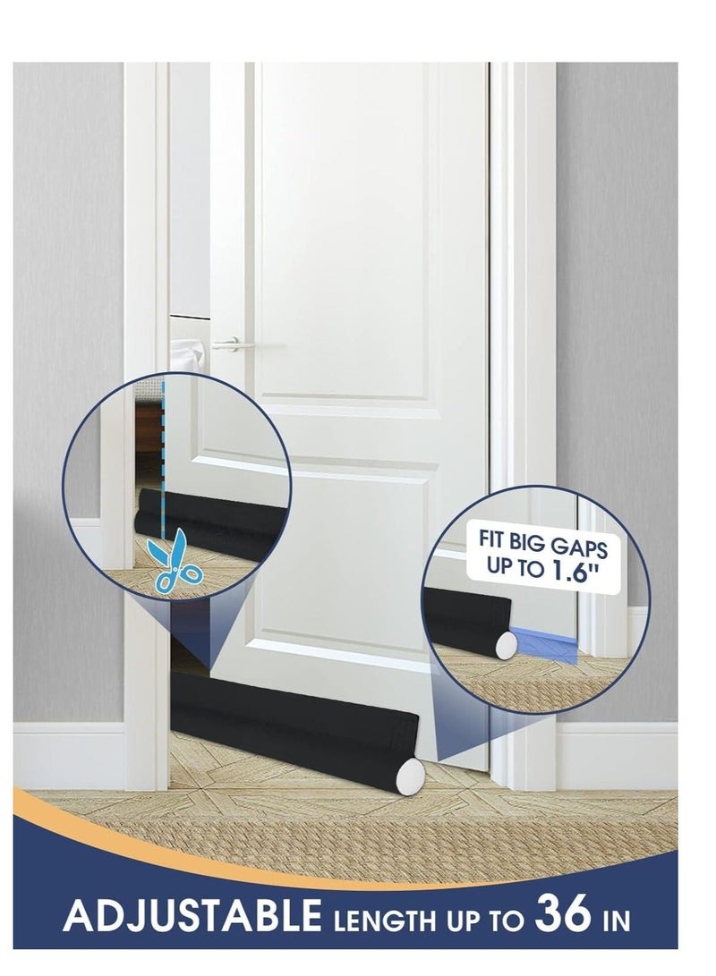 كابتن تيك Door Draft Stopper, Draft Stoppers for Bottom of Door, Adjustable Door Sweep Noise Blocker 36inch, Sound Proof for Interior Exterior Doors - Image 5