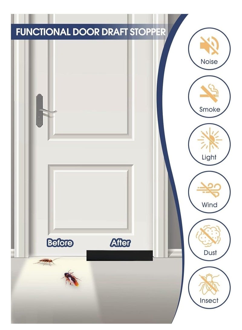 كابتن تيك Door Draft Stopper, Draft Stoppers for Bottom of Door, Adjustable Door Sweep Noise Blocker 36inch, Sound Proof for Interior Exterior Doors - Image 4