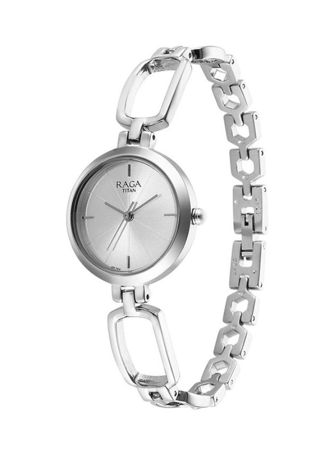 Titan Raga Analogue silver round dial silver Strap watch for Women - Image 3