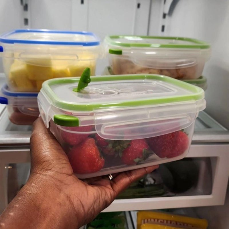 ستيريليت sterilite Ultra-Seal 4.5 كوب مستطيل محكم تخزين الطعام حاوية مغلق غطاء ميكروويف وغسالة صحون واضحة مع الحشية الخضراء 24 حزمة - Image 5