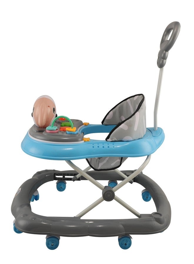 JoyRide Kidzoo BabyGo Musical Puppy Walker Compact Foldable Activity Walker with Adjustable Height & Parental Handle for Boys|Girls Age 6+ Months Blue - Image 5