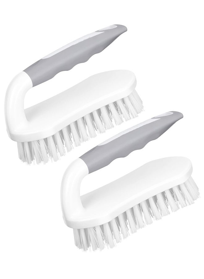 2 Pack Scrub Brush, Heavy-Duty Scrub Brushes for Cleaning with Stiff Bristles Cleaning Brush for Shower, Bathroom, Carpet, Kitchen and Bathtub Scrubber - Image 1