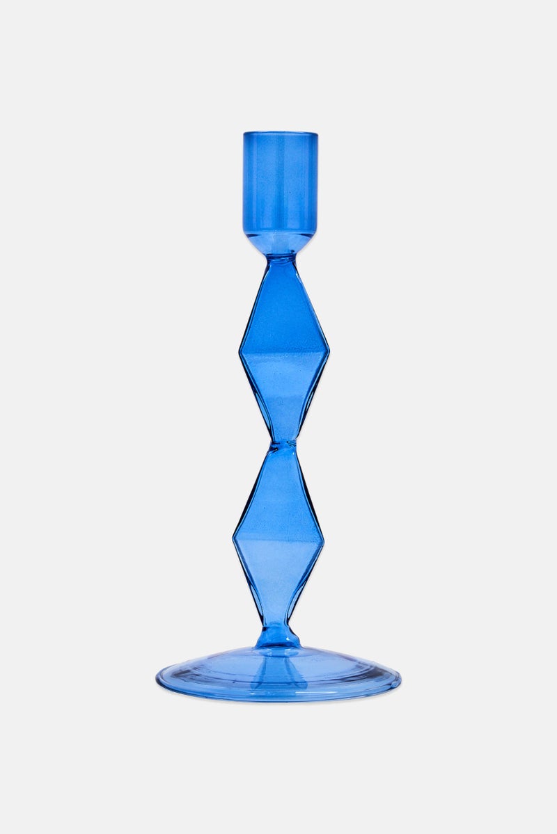 Kersten Glass Candle Holder, Blue - Image 1