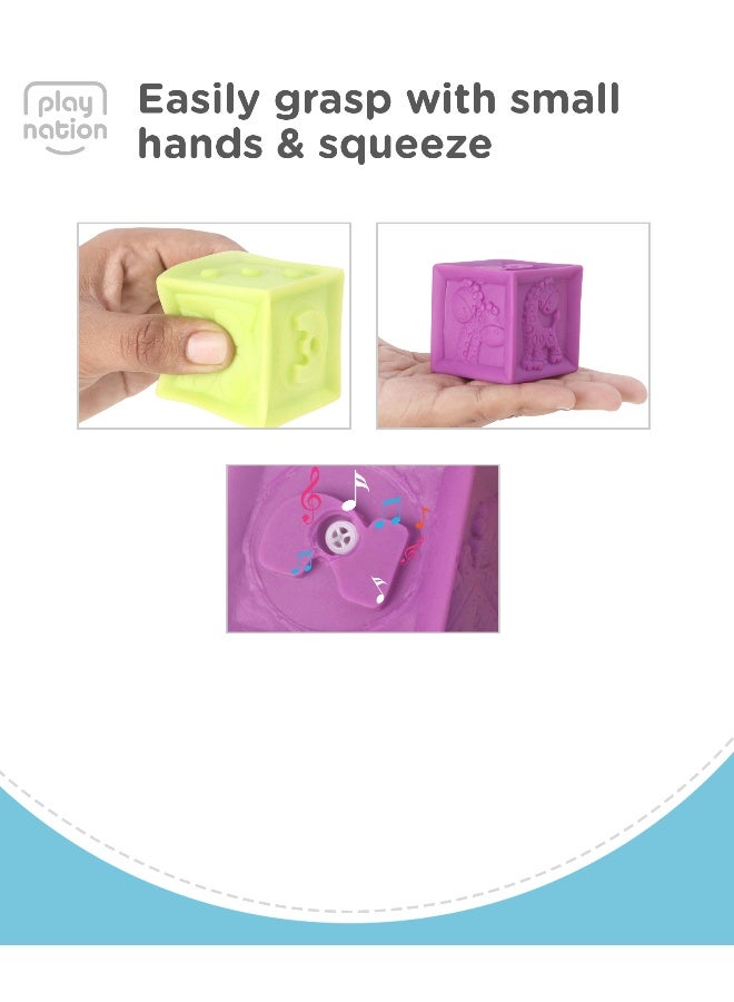 PlayNation Play Nation Squeeze Toy Set 8Pieces - Bath Toys, Non-Toxic, Motor Skills Development, 3M+ - Image 5