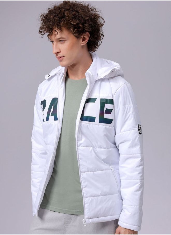 The Indian Garage Co Men Slim Fit Graphic Puffer Jackets  - Image 3