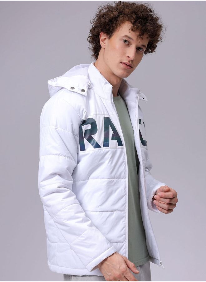 The Indian Garage Co Men Slim Fit Graphic Puffer Jackets  - Image 4