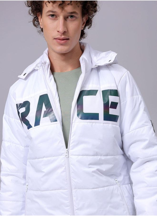The Indian Garage Co Men Slim Fit Graphic Puffer Jackets  - Image 1