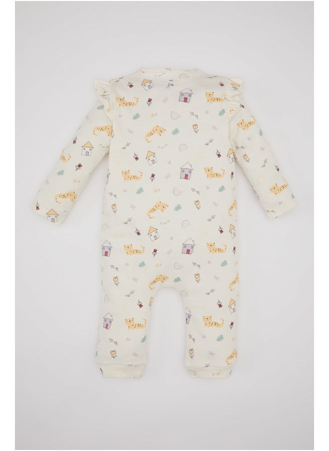 DeFacto - Babygirl New Born Regular Fit Bike Neck Knitted Overalls - Image 1