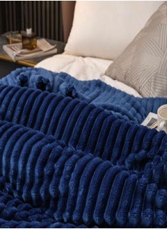 LUNA Home Throw Striped Blanket Super Soft, Blue Color  - Image 2
