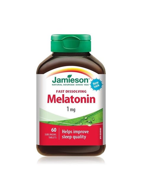 Melatonin Fast Dissolving 1mg, 60 sublingual Tablets