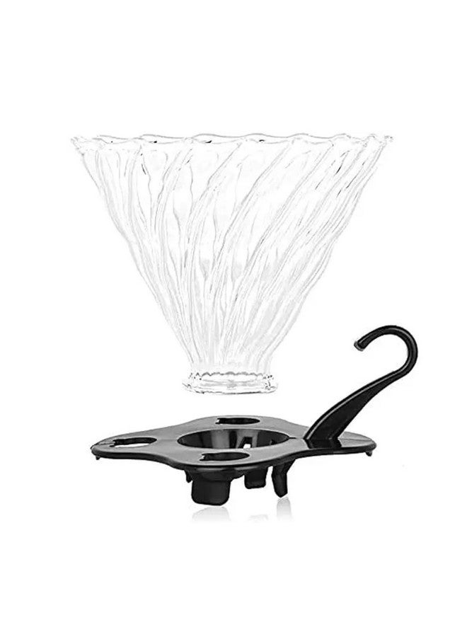 DOPPIO 9 Pcs Pour Over Coffee Maker Dripper Set, 600ml Glass Coffee Server Pot Size 02, V60 Glass Coffee Dripper with Wood Stand Dripper for Home Office Carafe Gift-Grey (Premium Kit) | Traveling Set - Image 4