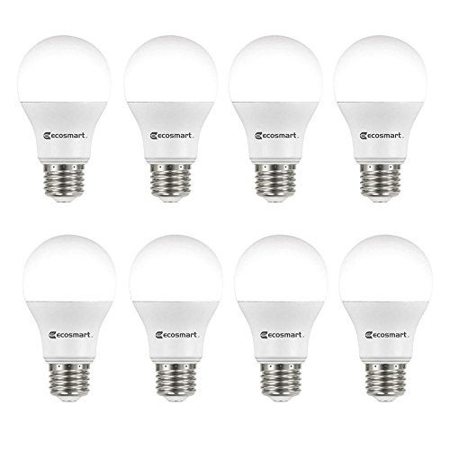 Ecosmart 8 Pack LED A19 Light bulb, 60w Equivalent (A19 Daylight) - Image 2