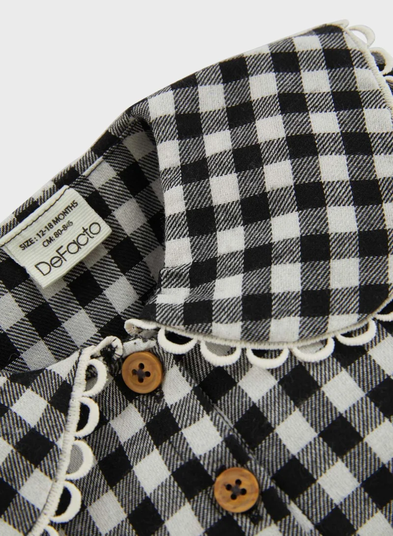 DeFacto Gingham Button-Down Dress