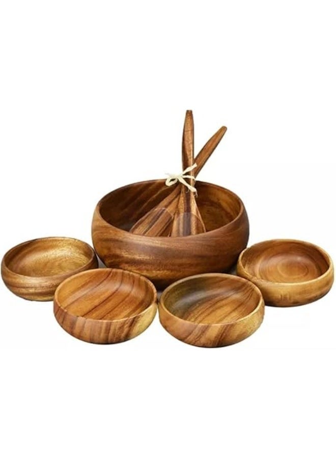 طبق خشبي طبيعي 100% مصنوع يدويا ومعالج بالزيت الطبيعي والوجبات الخفيفة الباردة والساخنة باحجام مختلفة 25 سم