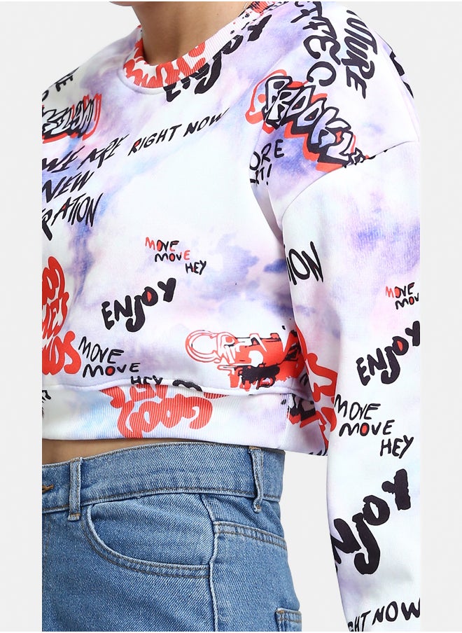 RAVIN Slip On Cropped Round Neck Sweatshirt  - Image 3