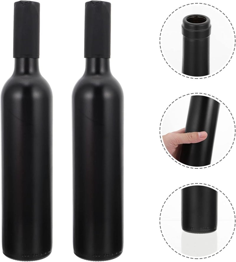 woobles Wine Jug Empty Red Wine Bottles: Glass Bordeaux Wine Bottle with Wine Bottle Corks 2Pcs Reusable Wine Bottles with Stopper for Wine Cellars Party Home Use Wine Container Glass - Image 3