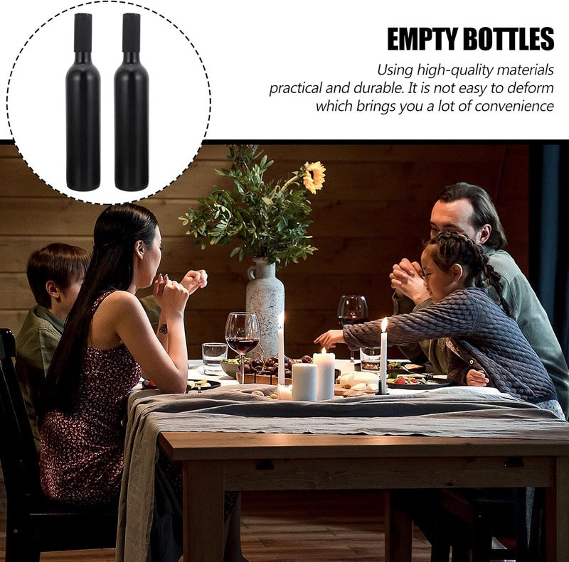 woobles Wine Jug Empty Red Wine Bottles: Glass Bordeaux Wine Bottle with Wine Bottle Corks 2Pcs Reusable Wine Bottles with Stopper for Wine Cellars Party Home Use Wine Container Glass - Image 5